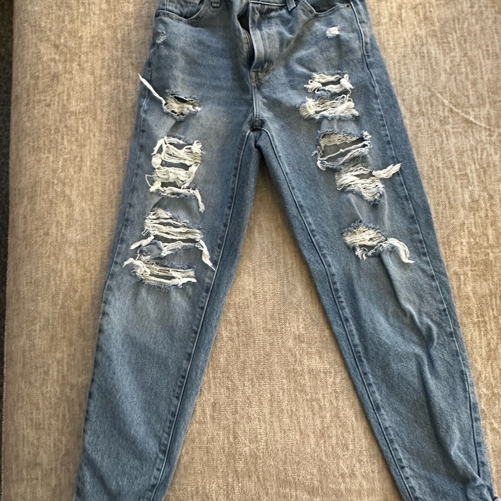 Levi's Blue Skinny Distressed Jeans